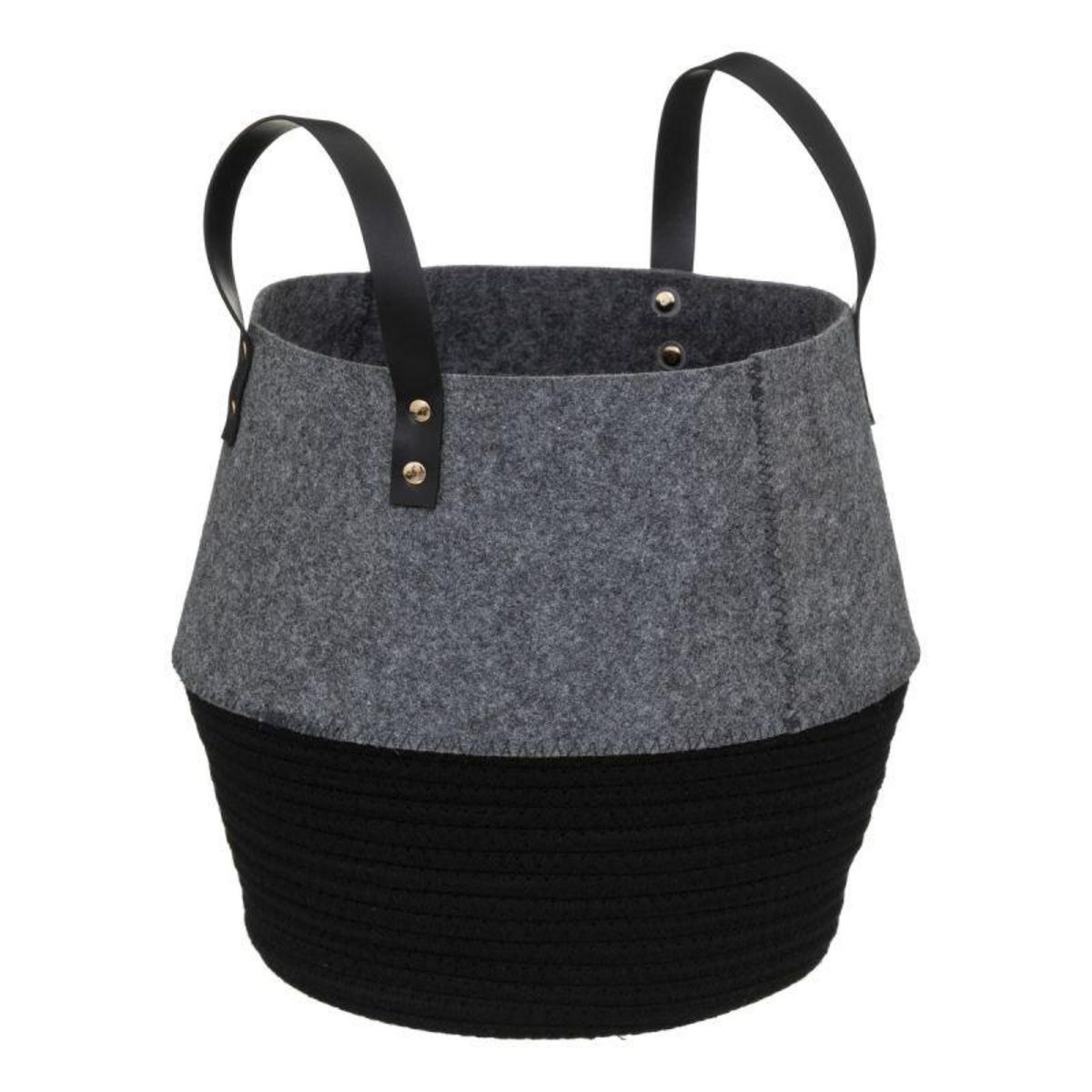  Lot de 3 Paniers Déco  Deep Soul  43cm Noir & Gris