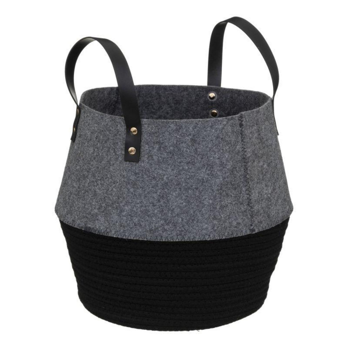  Lot de 3 Paniers Déco  Deep Soul  43cm Noir & Gris