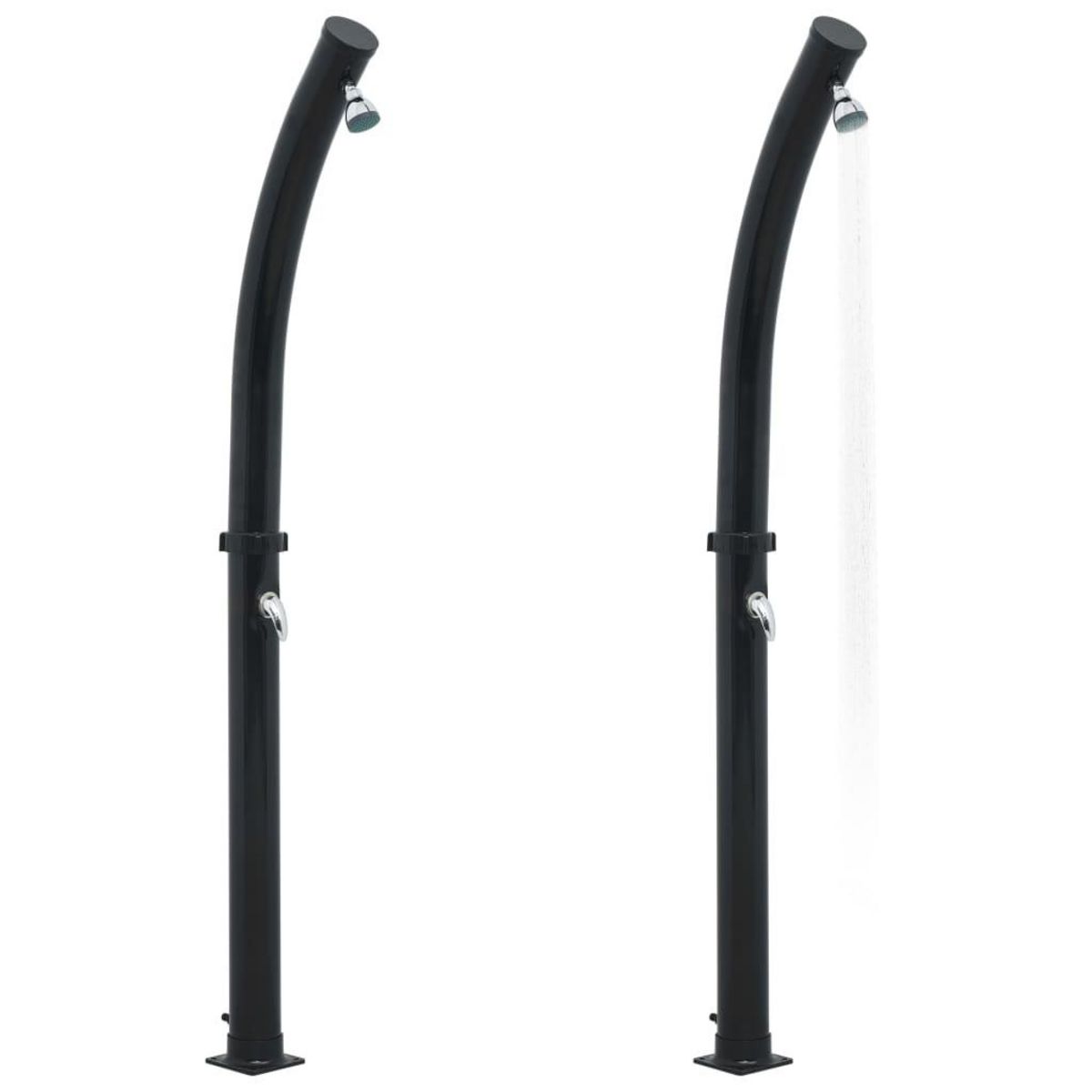 VIDAXL Douche solaire Noir 214 cm 20 L