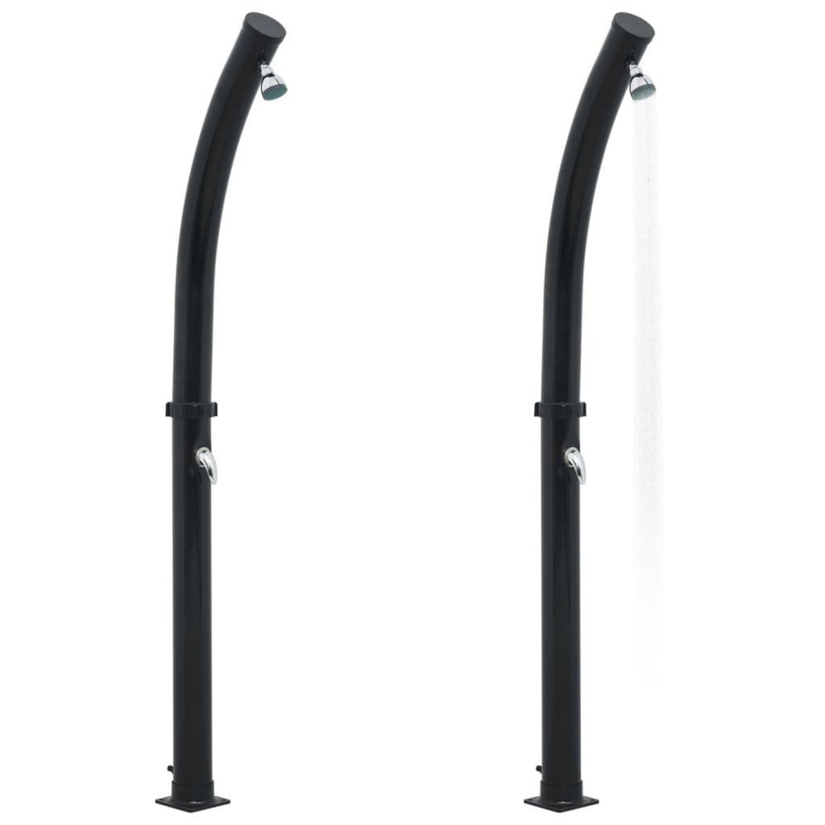 VIDAXL Douche solaire Noir 214 cm 20 L