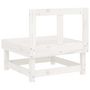 Voir la diapositive 5 : VIDAXL Canape central de jardin blanc bois de pin massif