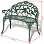 Voir la diapositive 5 : VIDAXL Banc de jardin 100 cm Aluminium coule Vert