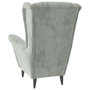 Voir la diapositive 5 : VIDAXL Fauteuil gris clair velours