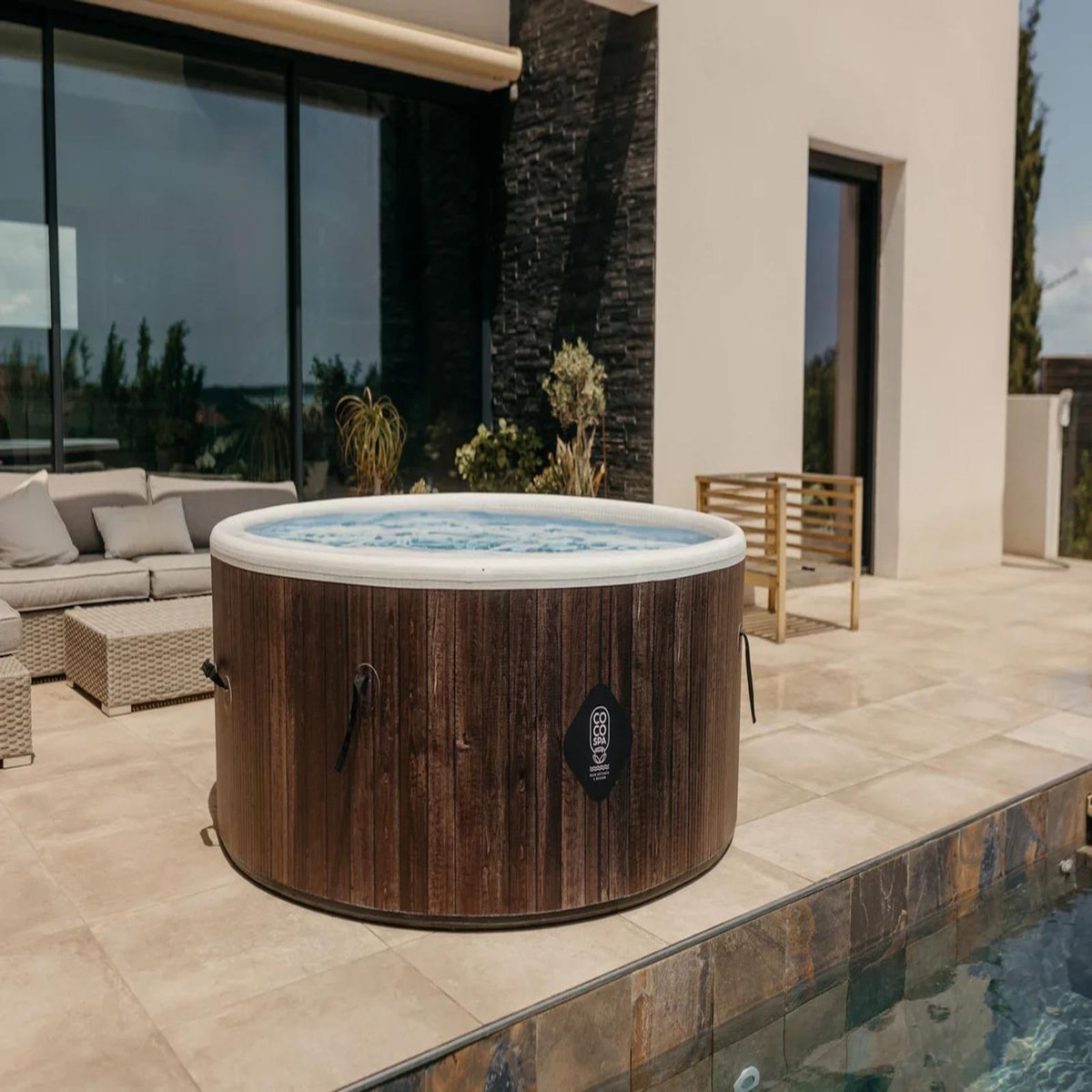 COCO BAIN Piscine gonflable Hawaii 180 cm diamètre, 1200 litres