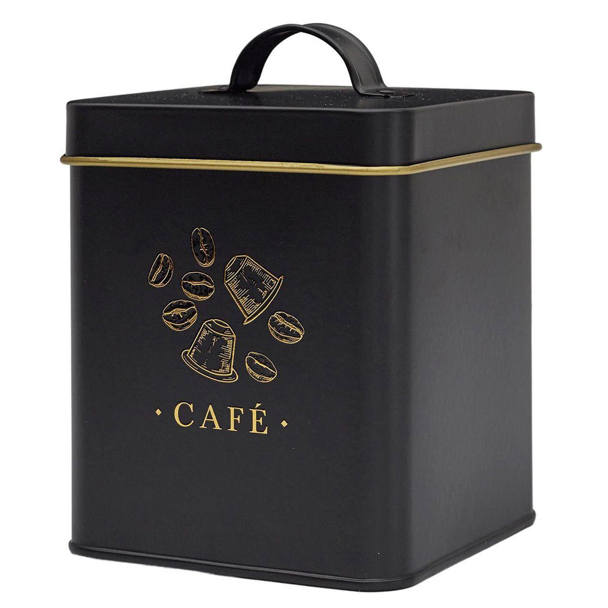 COOK CONCEPT Boîte à Café en Métal  Lounge  16cm Noir