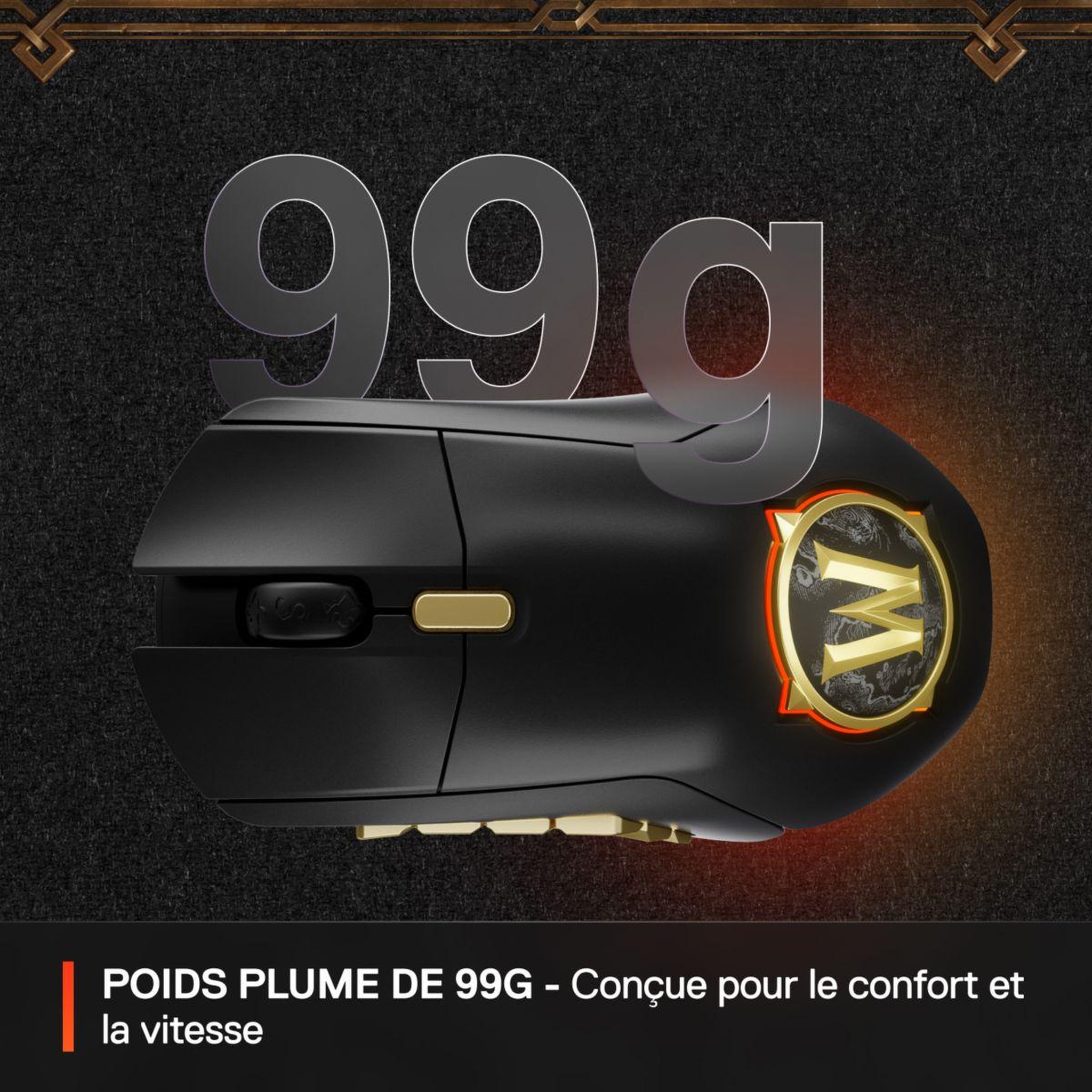 Voir la diapositive 4 : STEEL SERIES Souris Gamer Sans Fil Aerox 9 Wireless WOW Edition