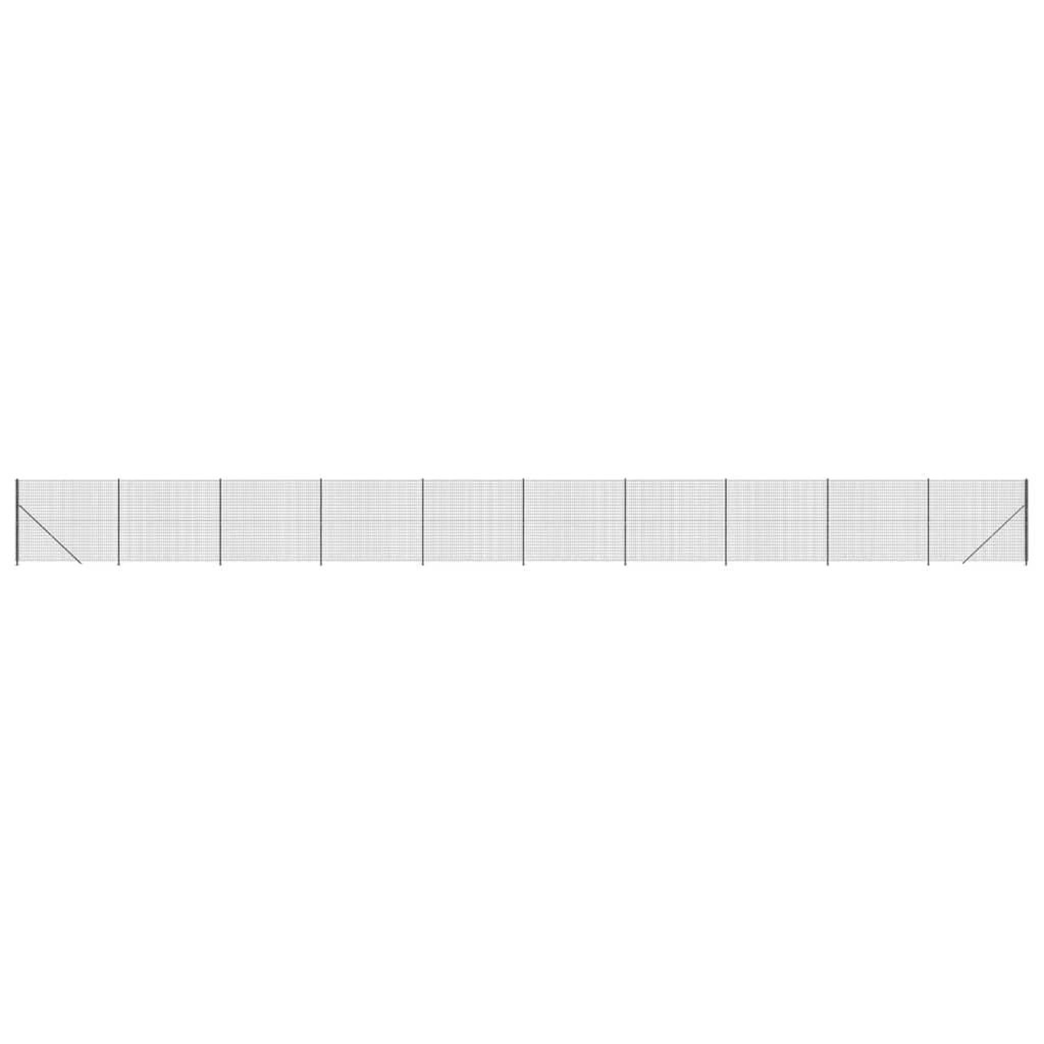 Voir la diapositive 2 : VIDAXL Cloture en treillis metallique avec bride anthracite 1,6x25 m