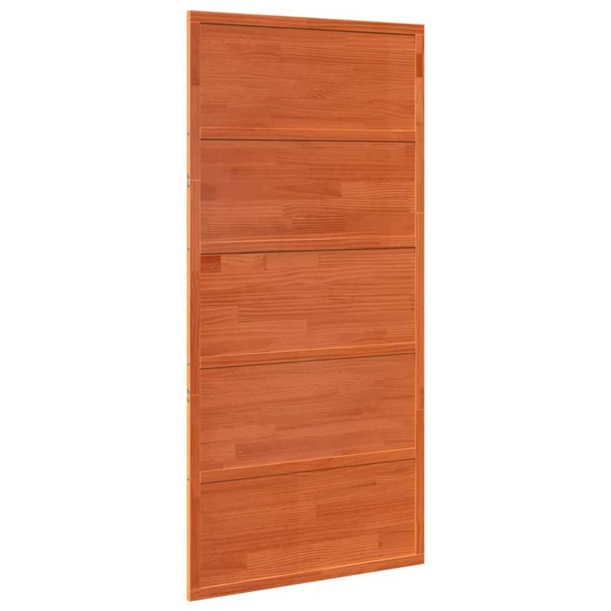 VIDAXL Porte de grange marron cire 100x208 cm bois massif de pin
