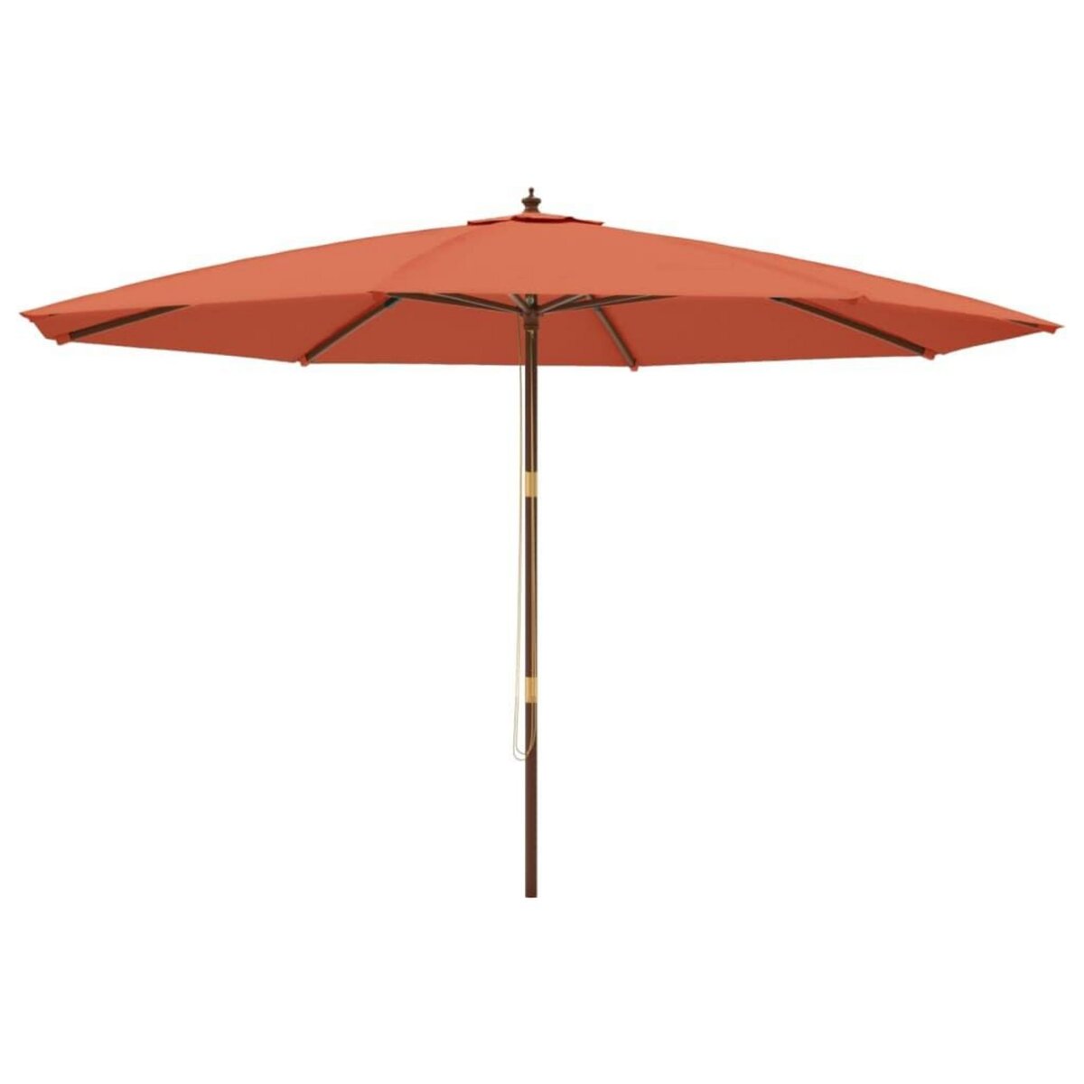 VIDAXL Parasol de jardin avec mat en bois terre cuite 400x273 cm