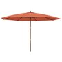Voir la diapositive 2 : VIDAXL Parasol de jardin avec mat en bois terre cuite 400x273 cm
