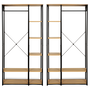 Voir la diapositive 4 : ID MARKET Dressing modulable double penderie étagère L. 180 cm DETROIT design industriel