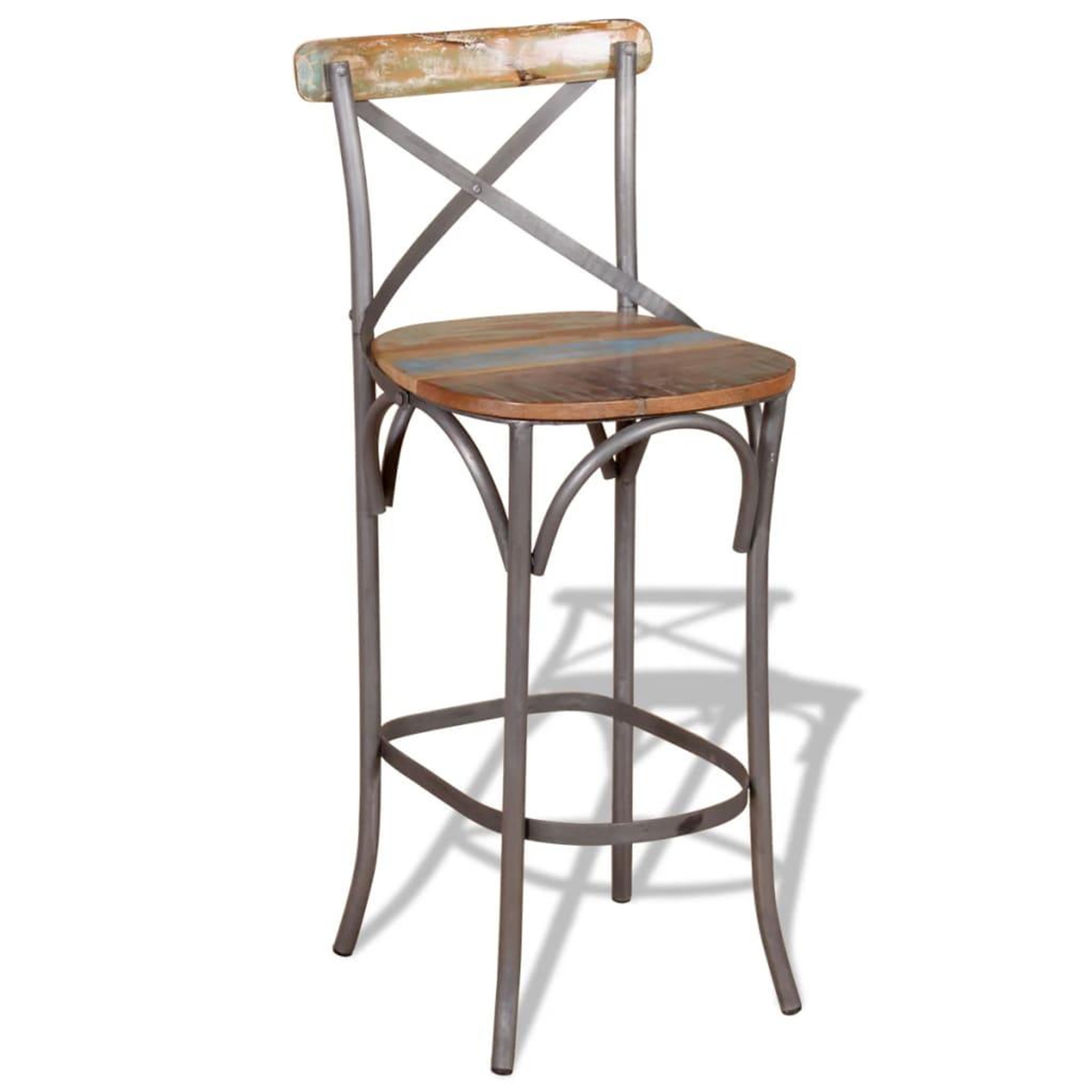 Voir la diapositive 3 : VIDAXL Tabouret de bar bois de recuperation massif