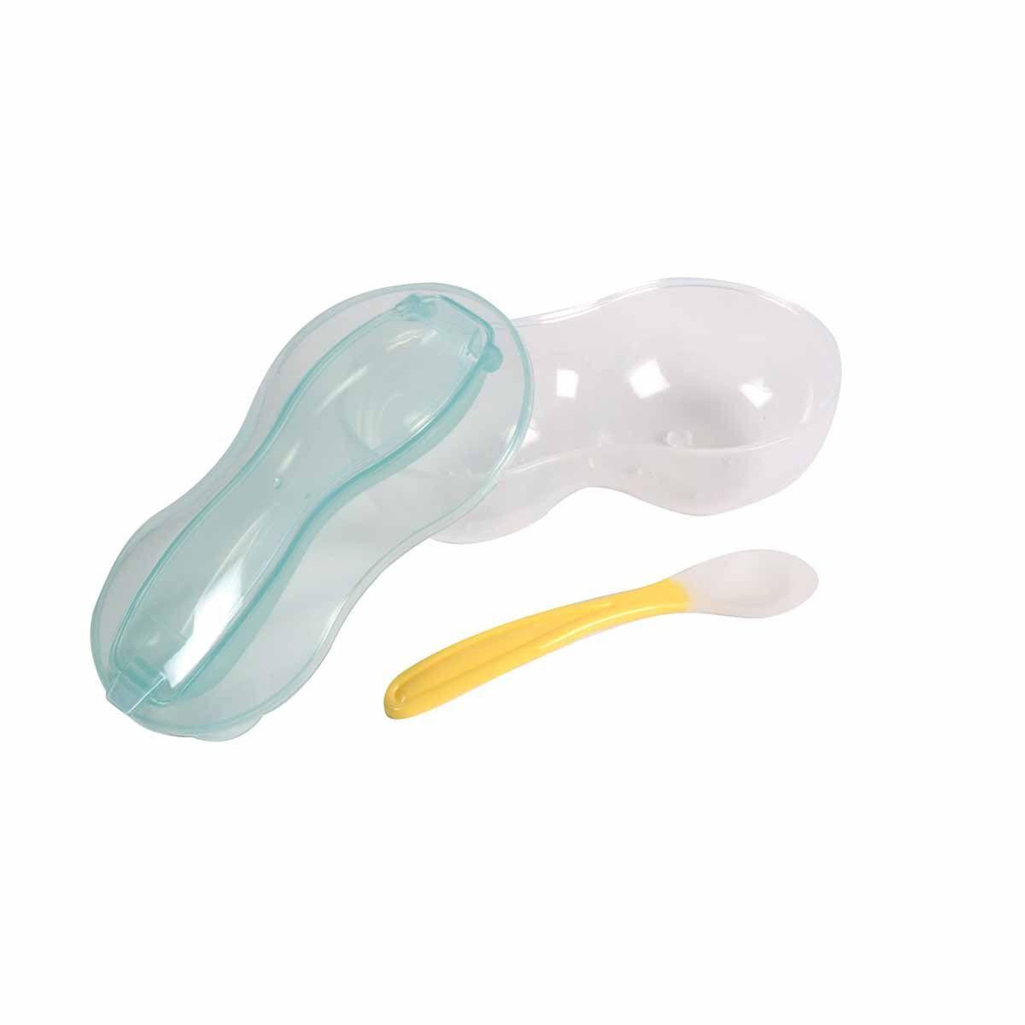 HOMEA Bol alimentaire  couvercle & cuillère  250ml bleu