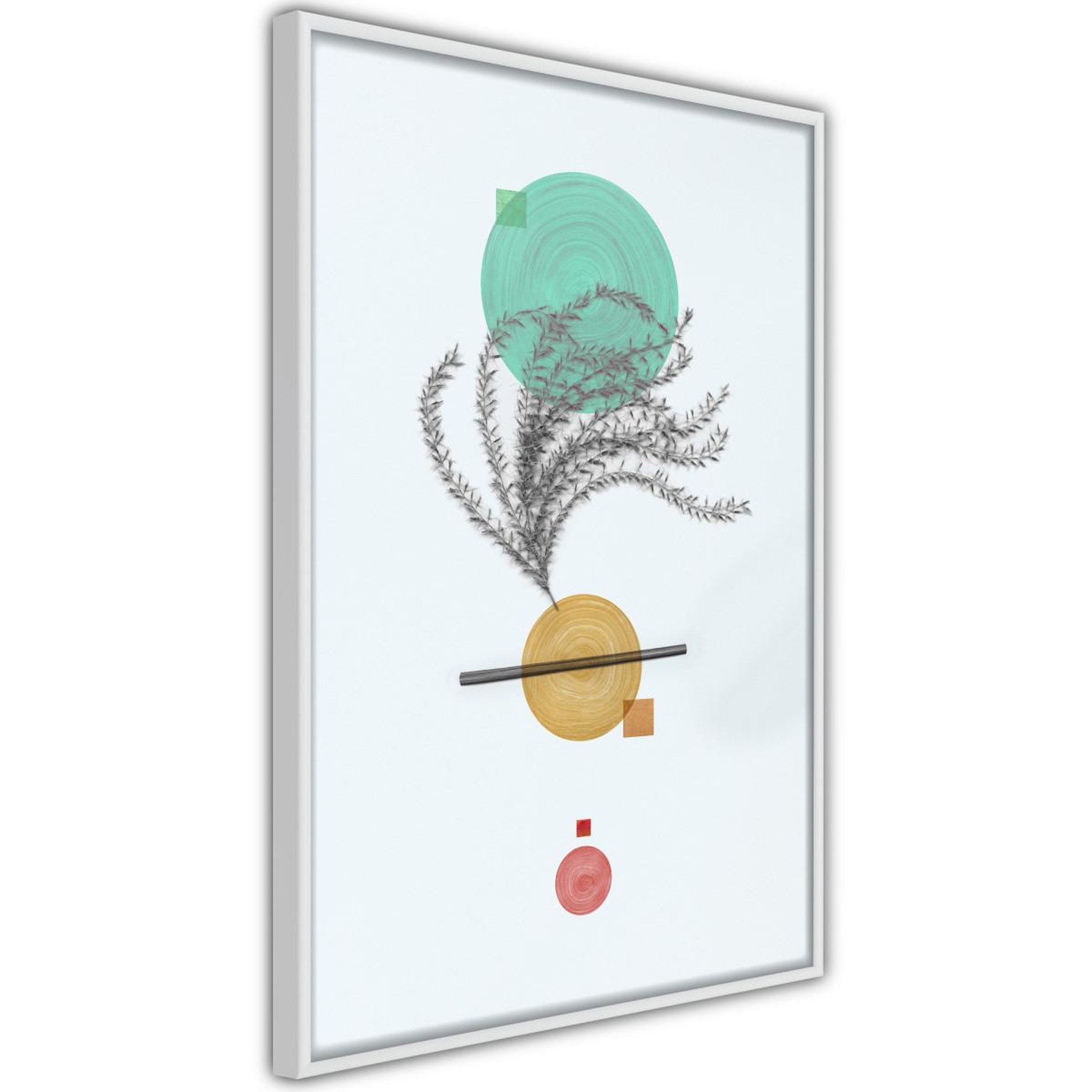 Paris Prix Affiche murale encadrée  geometric installation with a plant