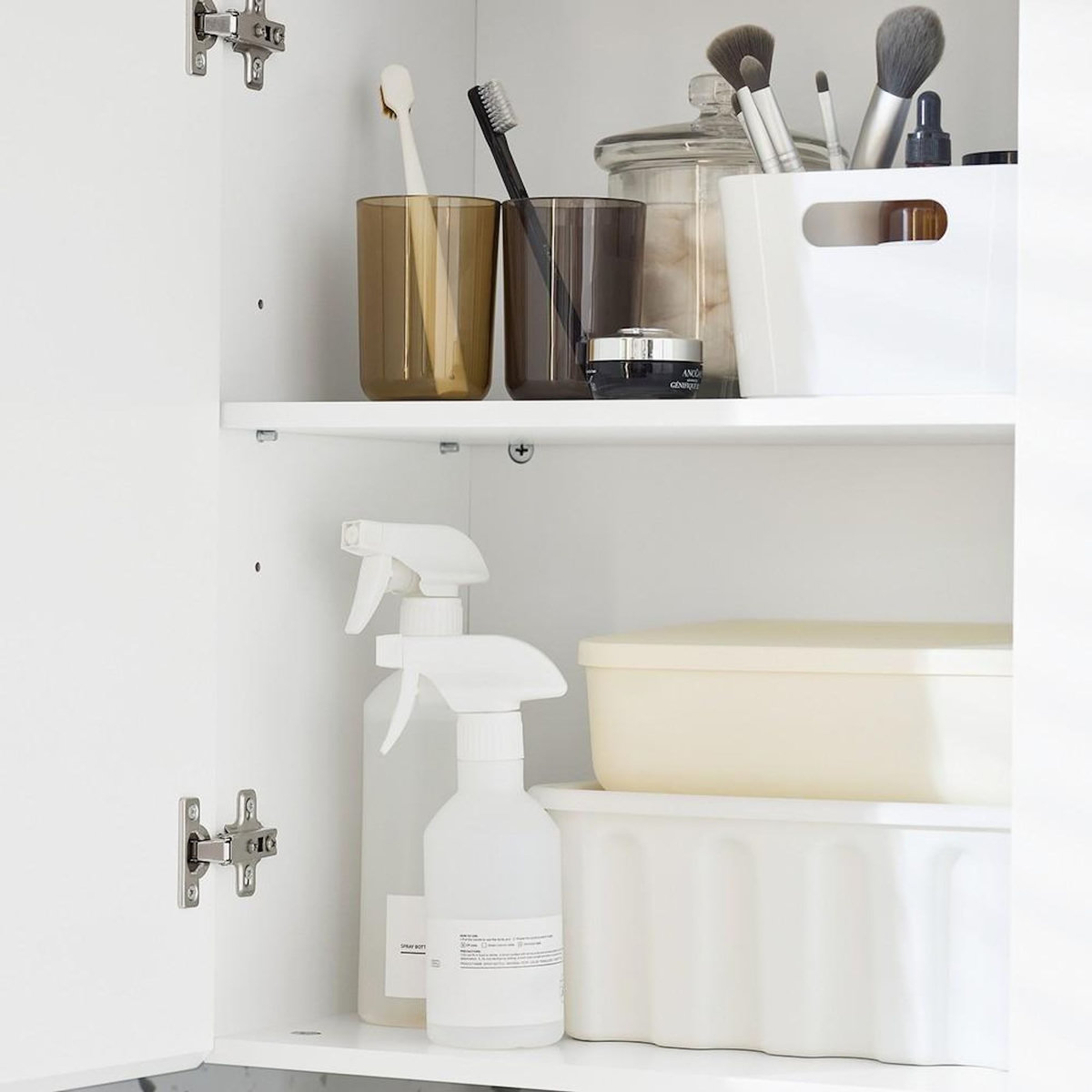 SOBUY SoBuy - Meuble Mural Suspendu à deux portes - Blanc - 57x14x61cm - Minimaliste - BZR184-W