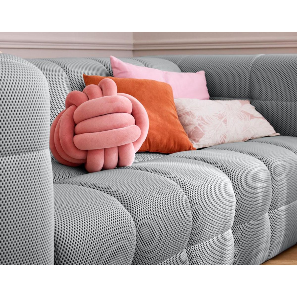 LISA DESIGN Suzano - canapé 3 places - en tissu mailles 3d