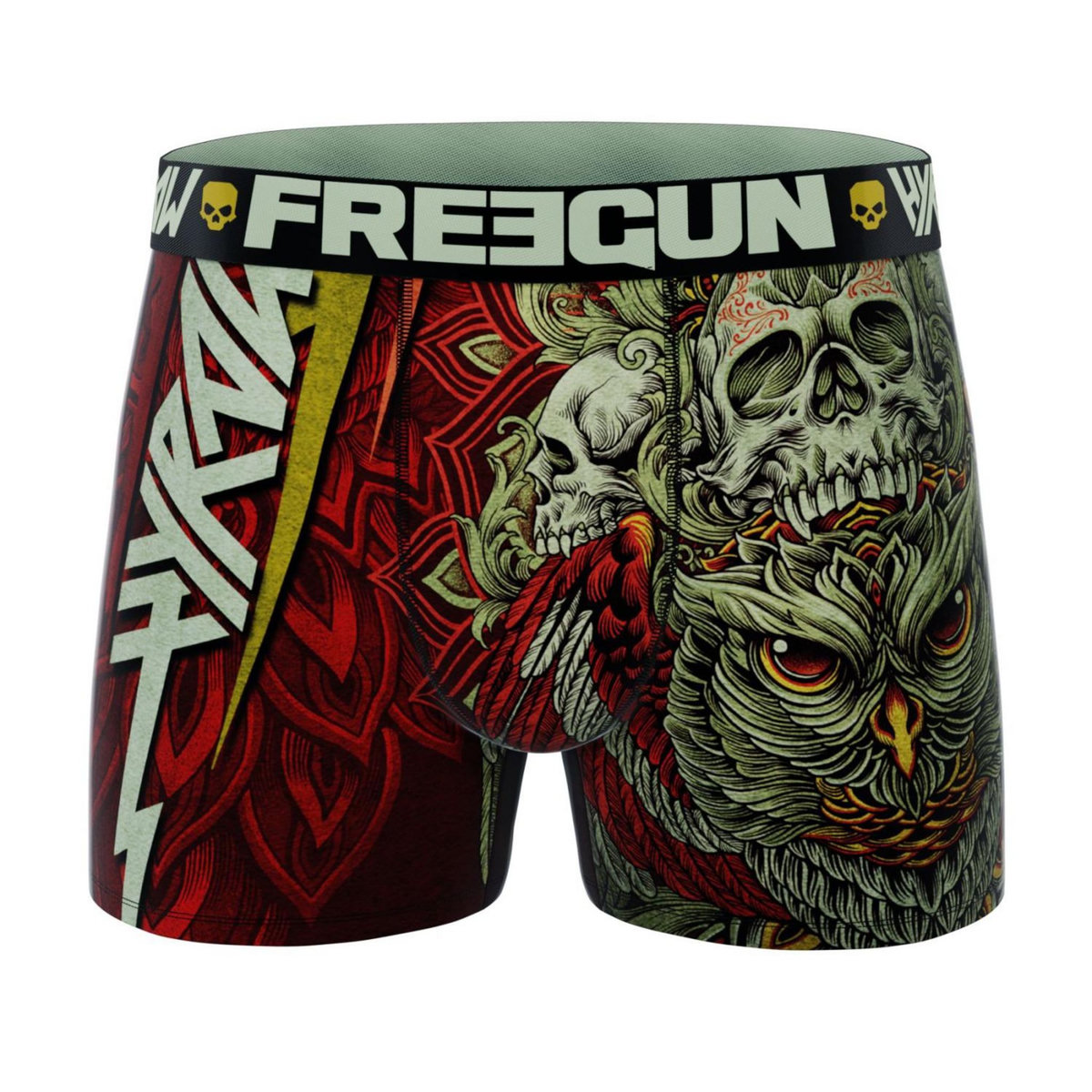 FREEGUN Lot de 4 boxers homme Hyraw Skull