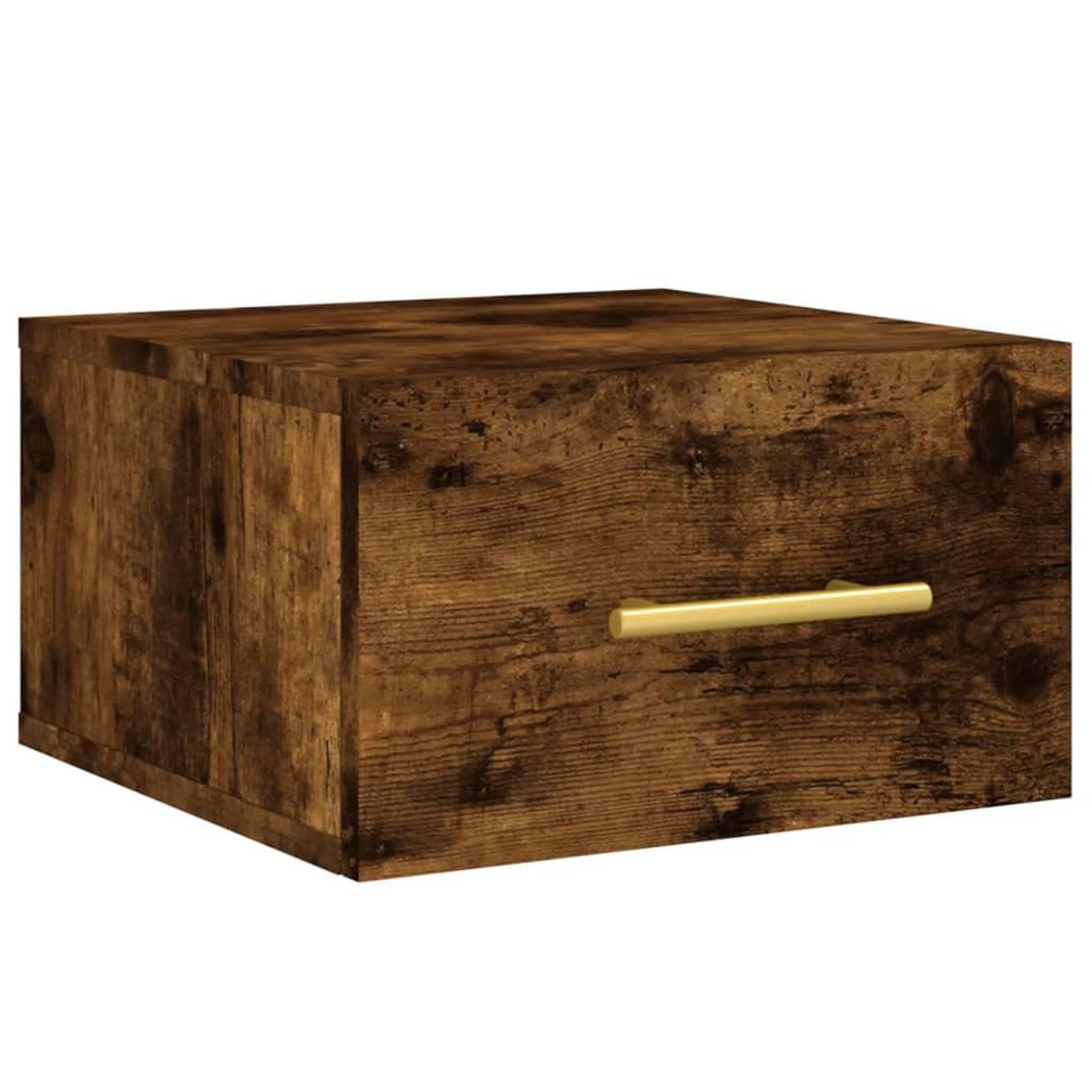 Voir la diapositive 5 : VIDAXL Tables de chevet murales 2 pcs chene fume 35x35x20 cm