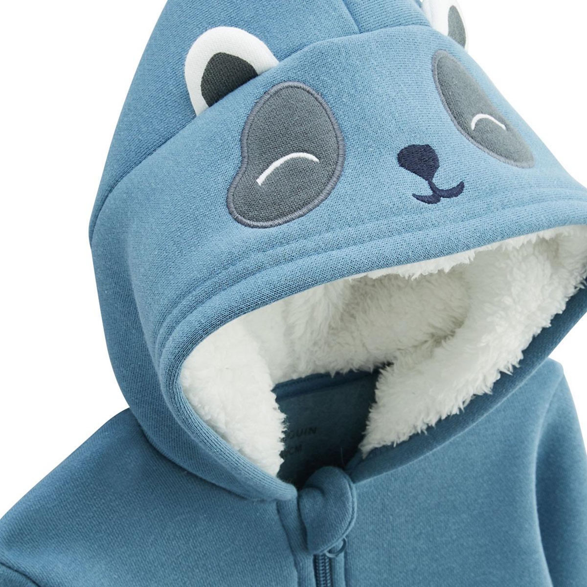 Petit Béguin Sweat à capuche zippé enfant en molleton Tao