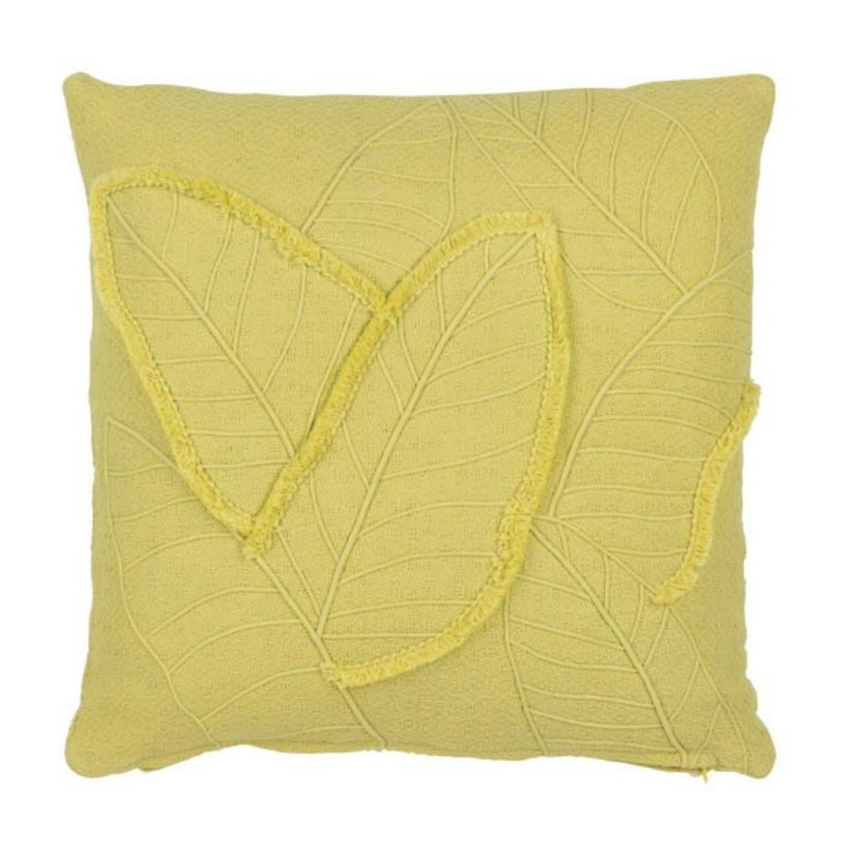 Paris Prix Coussin Design Feuilles  Avocado  45x45cm Vert Citron