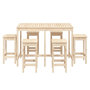 Voir la diapositive 4 : VIDAXL Ensemble de bar de jardin 7 pcs Bois de pin massif