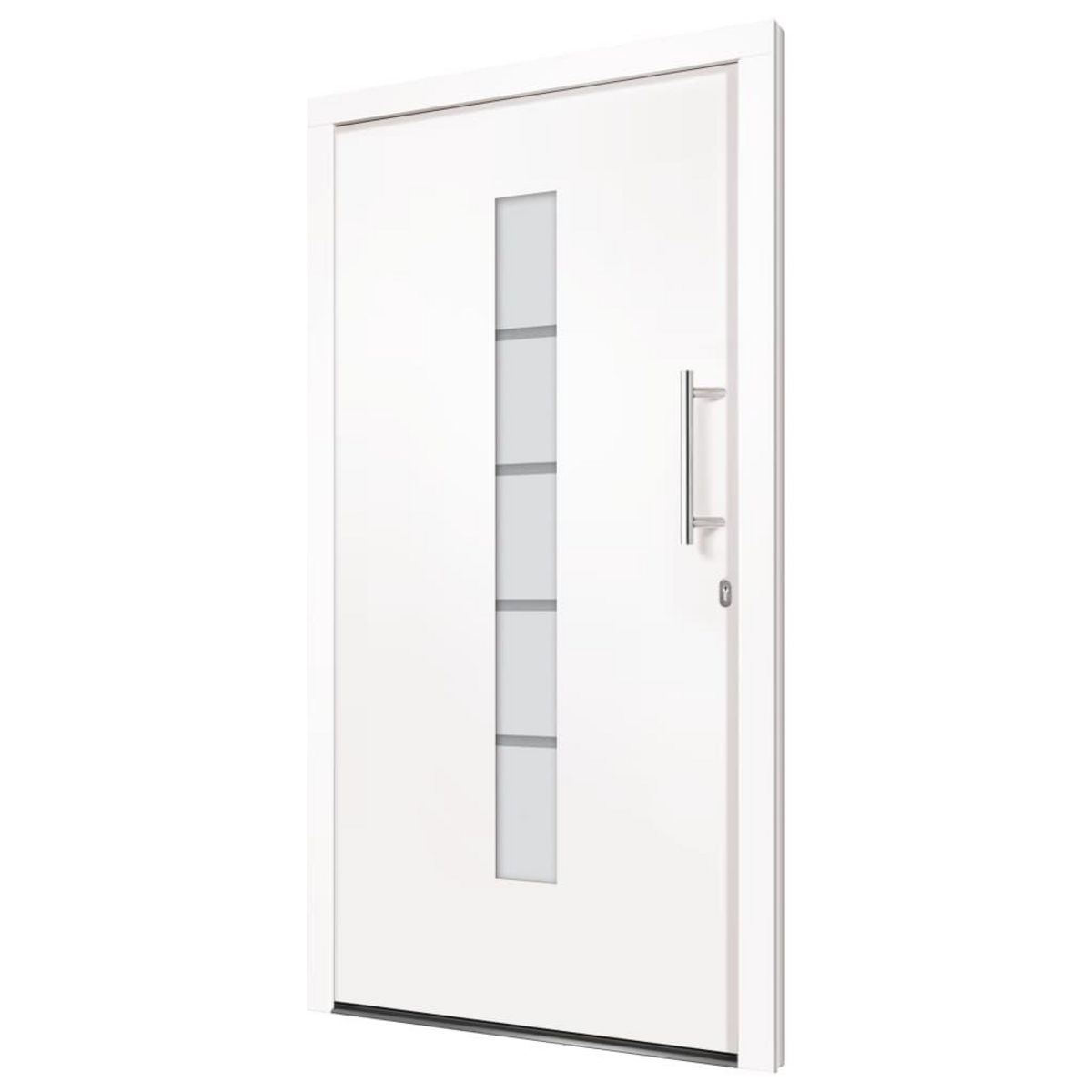 VIDAXL Porte d'entree Aluminium et PVC Blanc 100x200 cm