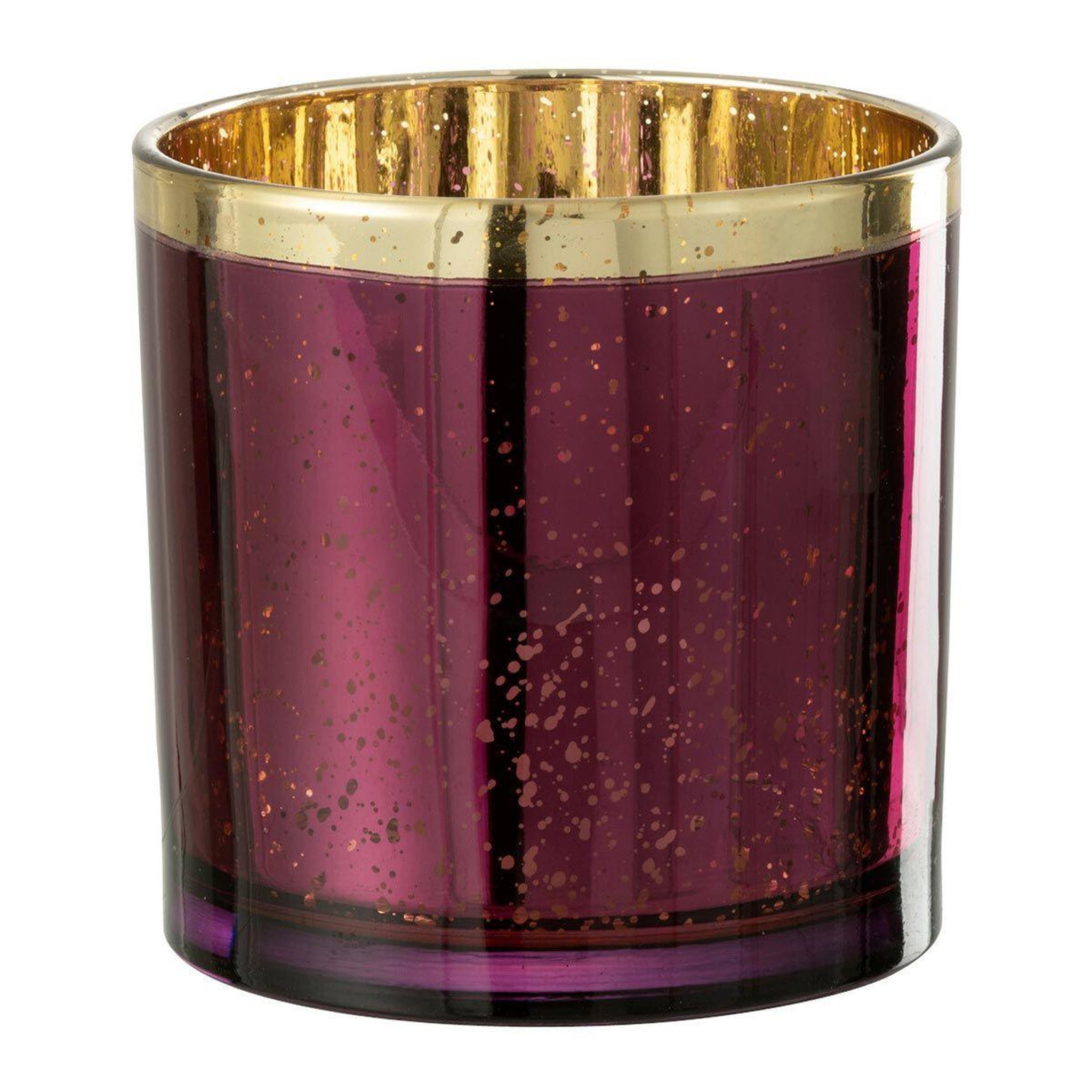 J-LINE Photophore design en verre  robby  15cm bordeaux