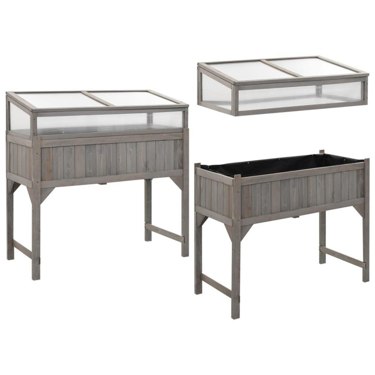 VIDAXL Lit sureleve avec serre 110x54x120 cm Bois de sapin massif