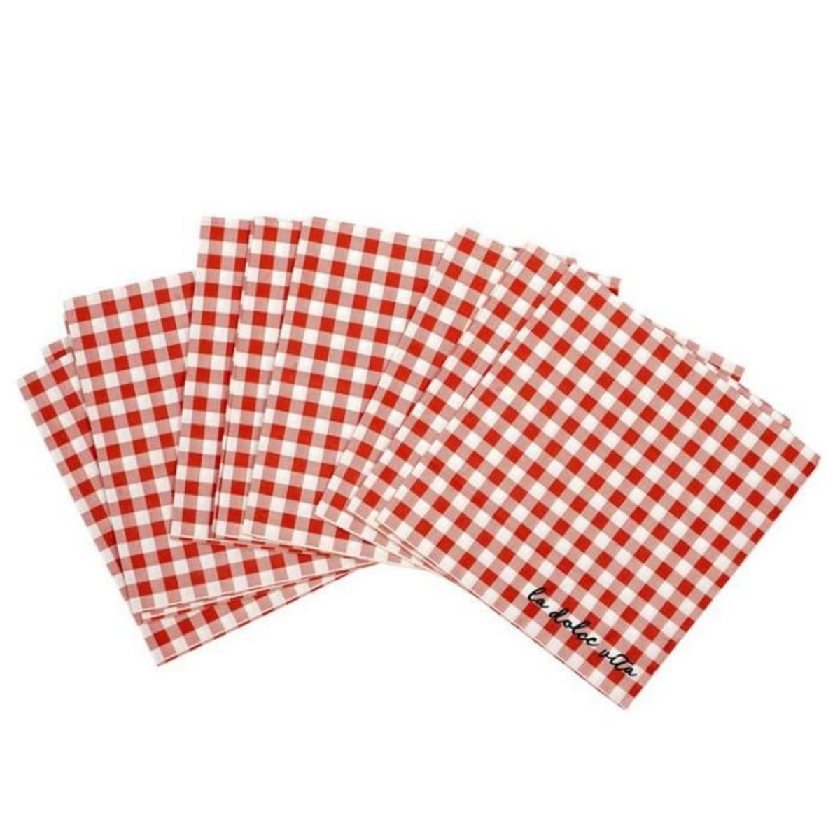 Paris Prix Lot de 20 Serviettes en Papier  Dolce Vita  33x33cm Rouge