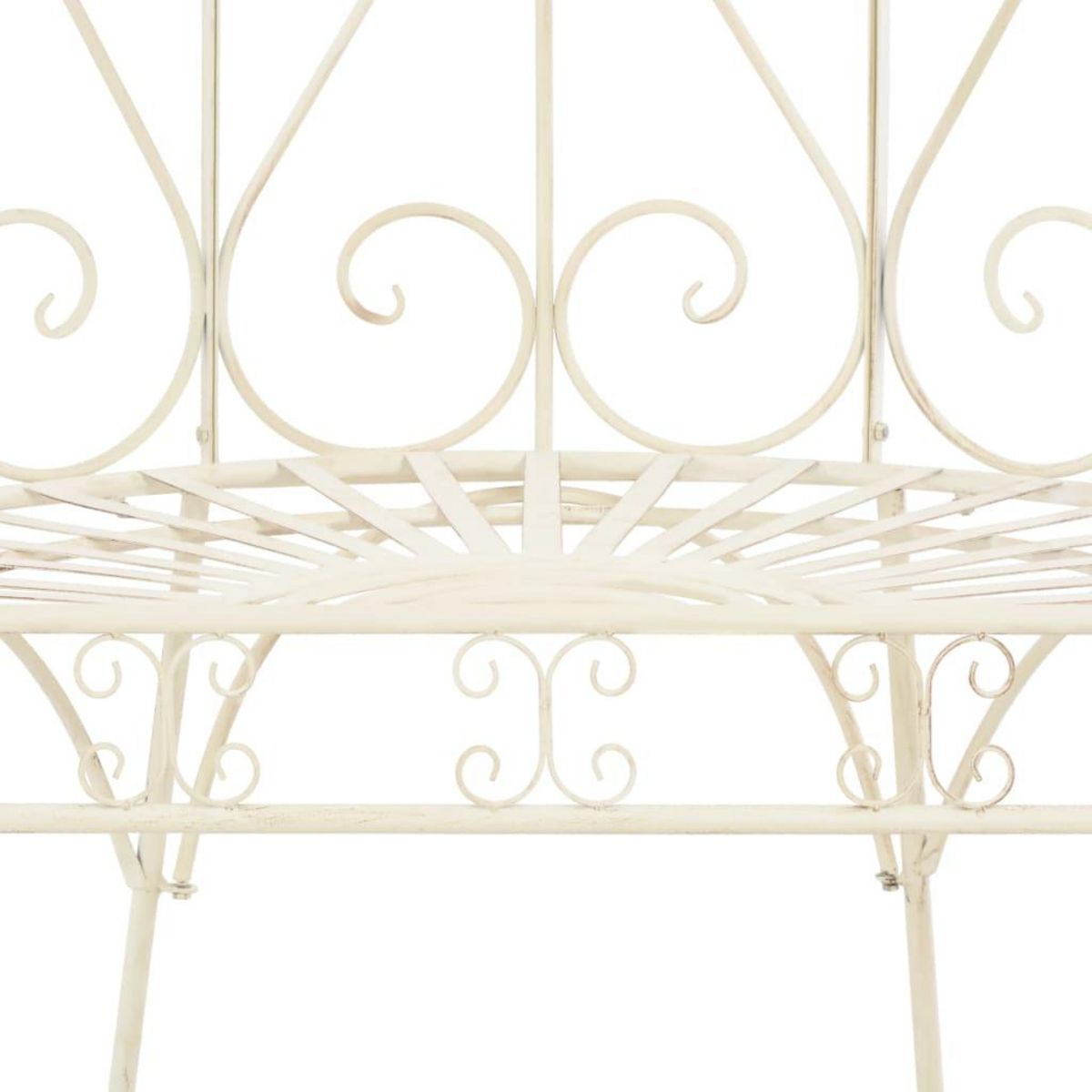 VIDAXL Banc de jardin 95 cm Fer Blanc antique