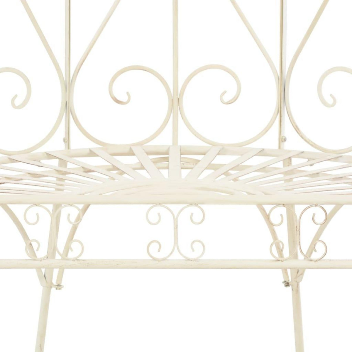 VIDAXL Banc de jardin 95 cm Fer Blanc antique