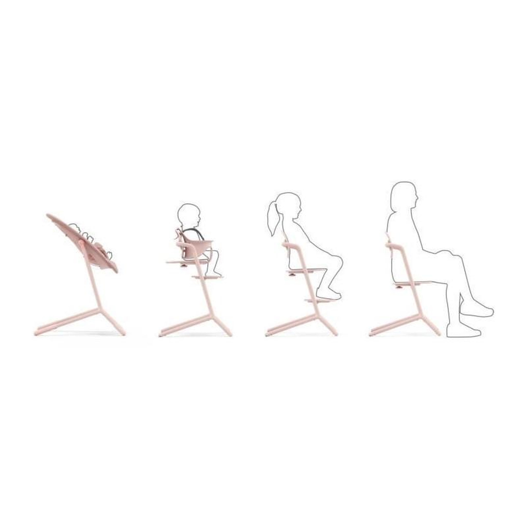 Voir la diapositive 3 : CYBEX CYBEX - Chaise Haute Evolutive et Réglable Lemo 2 - Pearl Rose