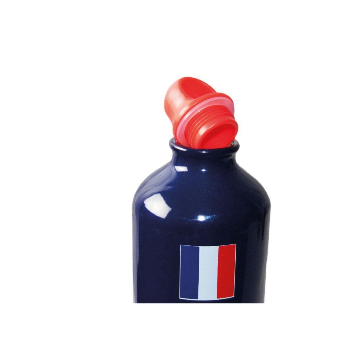 FFF Gourde de sport - Fédération Française de Football - En aluminium - Contenance : 750 ml