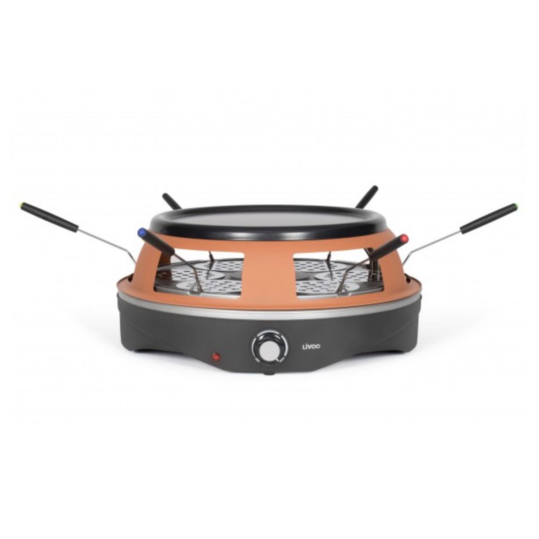 Voir la diapositive 1 : LIVOO Mini four à pizza 1200w marron - DOC304