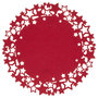 Voir la diapositive 1 : ATMOSPHERA Set de table de Noël rond motifs étoiles en feutrine Diam. 38 cm - Rouge