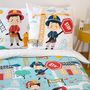 Voir la diapositive 6 : COTE DECO Housse de couette 140x200 + 1 taie Fuego coton adouci 57 fils