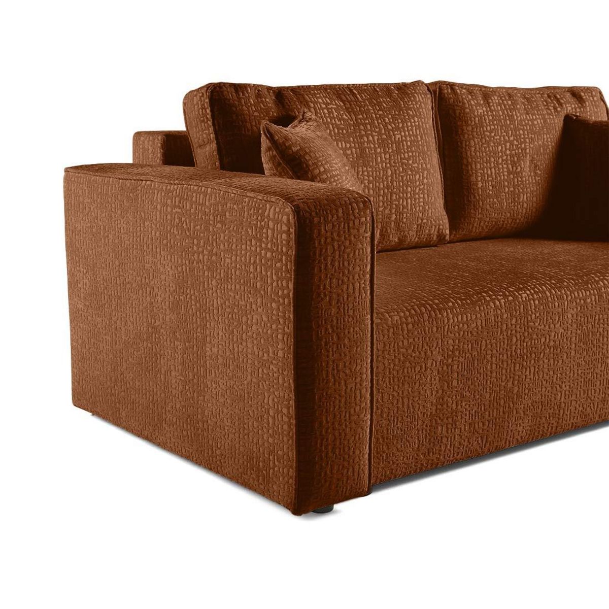 BEST MOBILIER Topaze - canapé droit 2 places - en tissu velours relief