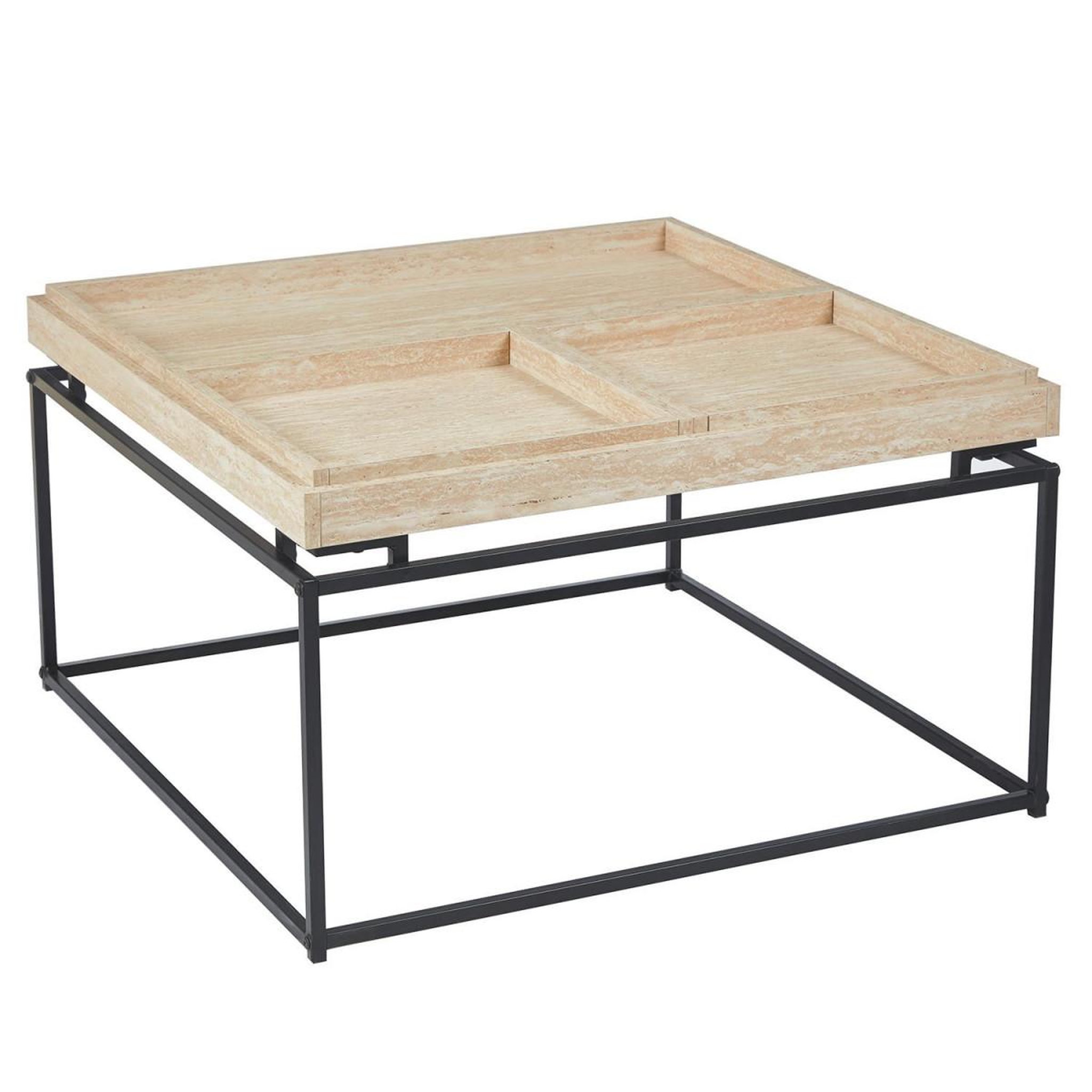 Paris Prix Table basse compartimentée  duplix  80cm beige