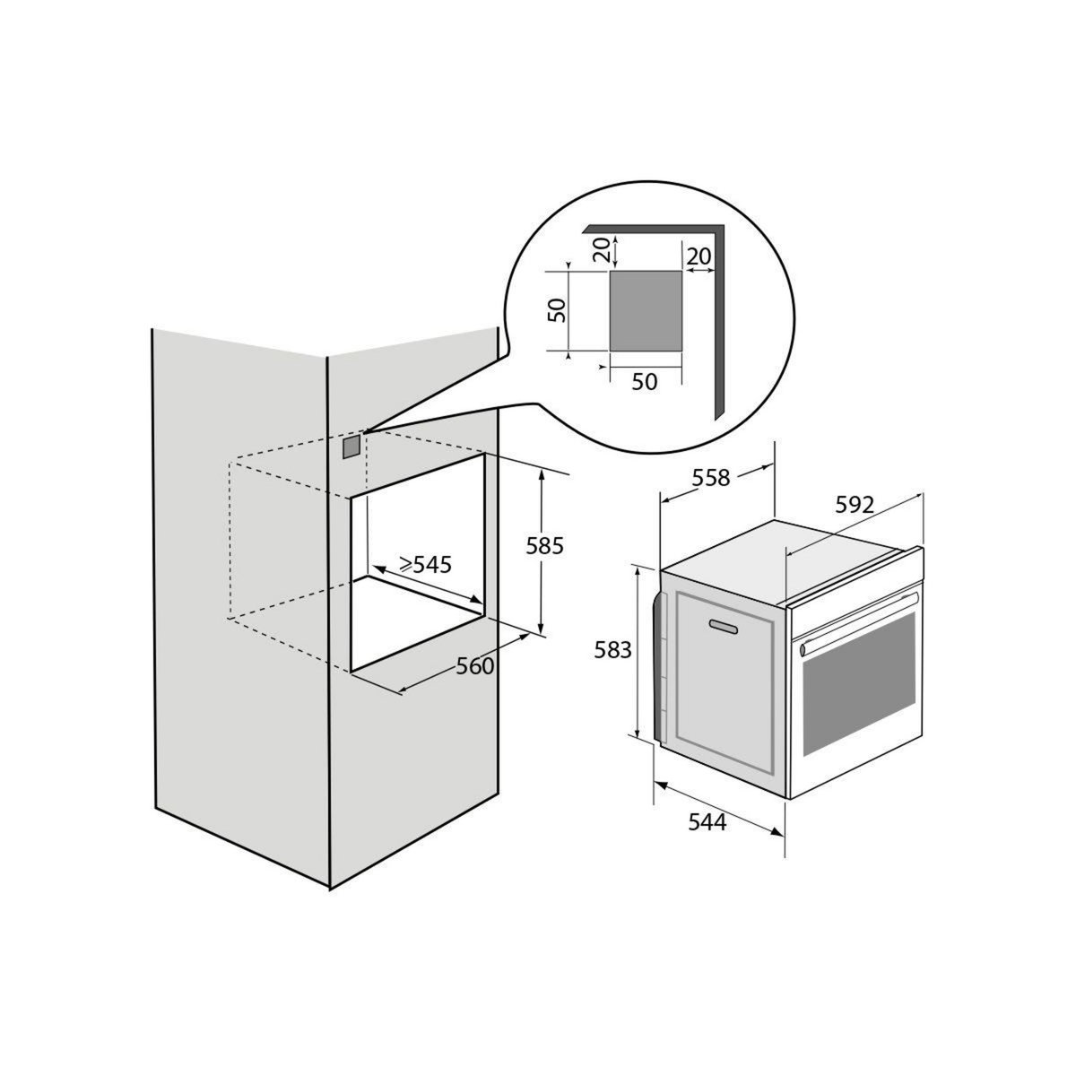 BRANDT Four encastrable BOP2014B