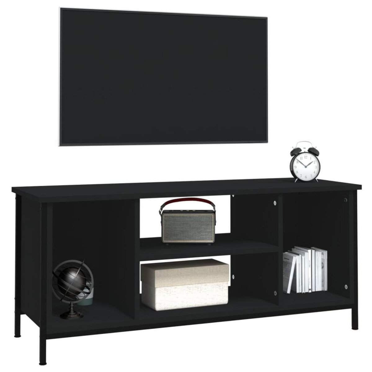 VIDAXL Meuble TV noir 102x35x45 cm bois d'ingenierie