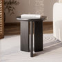 Voir la diapositive 2 : Rendez vous déco Table d'appoint ronde en bois noir D40 cm-Néa