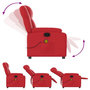 Voir la diapositive 5 : VIDAXL Fauteuil de massage inclinable rouge similicuir