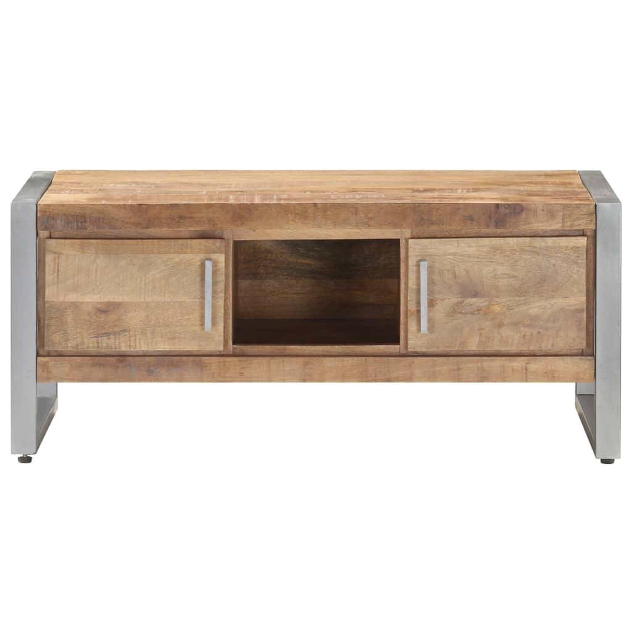 Voir la diapositive 2 : VIDAXL Table basse 95x50x40 cm Bois de manguier brut