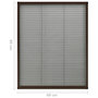 Voir la diapositive 6 : VIDAXL Moustiquaire plissee pour fenetre Aluminium Marron 60x80 cm
