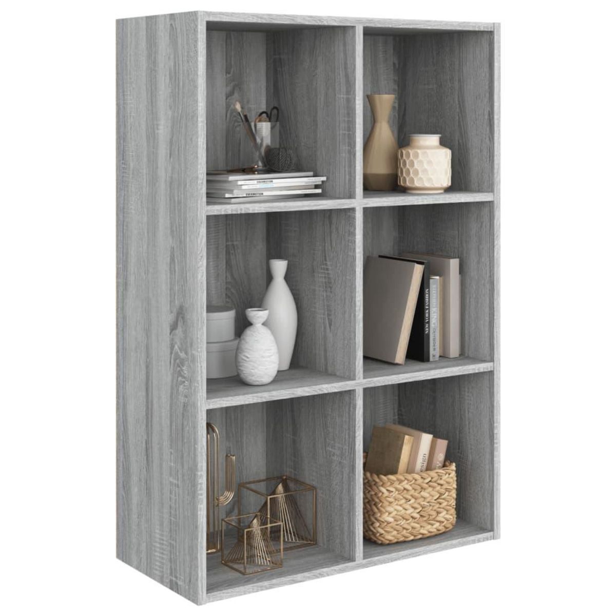 VIDAXL Bibliotheque/Buffet Sonoma gris 66x30x98 cm Bois d'ingenierie
