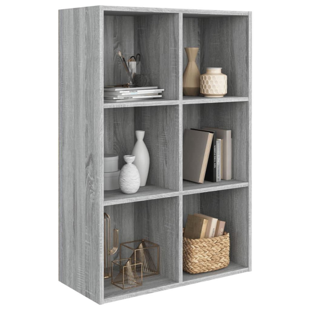 VIDAXL Bibliotheque/Buffet Sonoma gris 66x30x98 cm Bois d'ingenierie