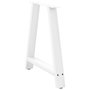 Voir la diapositive 4 : VIDAXL Pieds de table basse forme de A 2 pcs blanc 80x(72-73) cm acier