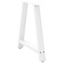 Voir la diapositive 4 : VIDAXL Pieds de table basse forme de A 2 pcs blanc 80x(72-73) cm acier