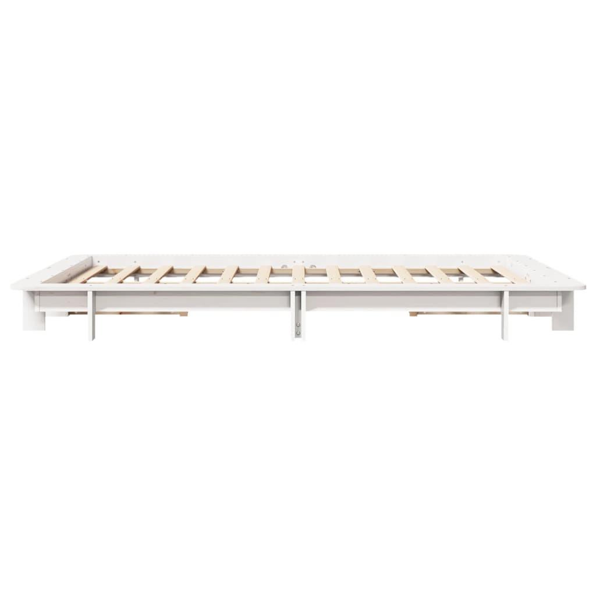 Voir la diapositive 5 : VIDAXL Cadre de lit sans matelas blanc 140x200 cm bois de pin massif