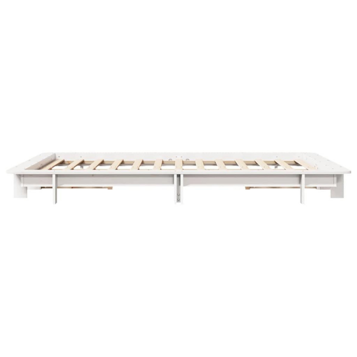 VIDAXL Cadre de lit sans matelas blanc 140x200 cm bois de pin massif